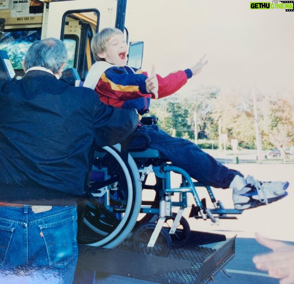Zach Anner Instagram - I’ve always found that when you treat your wheelchair lifts like flying machines, it’s much easier to soar. #tbt #perspective