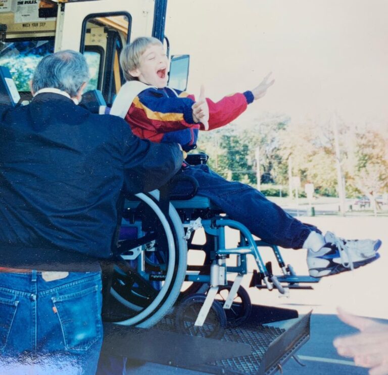 Zach Anner Instagram - I’ve always found that when you treat your wheelchair lifts like flying machines, it’s much easier to soar. #tbt #perspective