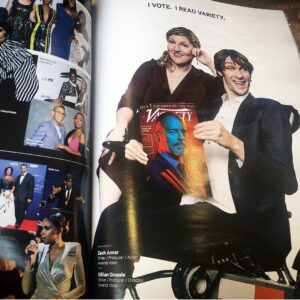 Zach Anner Instagram - Gillian Grassie and I are in @variety this week, which is cool on its own but it’s also a really nice way to celebrate our creative partnership. Since we started working together 5 years ago on the proposal for If At Birth You Don’t Succeed, I’ve learned that there’s no limit to the creative genius of @gilliangrassie . We not only continue to be writing partners, but she’s also gone on to produce, direct, showrun, and elevate my work from every possible angle. It’s been an honor and a privilege to work on so many projects with her and I can only hope that all of you creatives out there find someone half as talented, hardworking, and passionate. Here’s to the ones that make us the best versions of ourselves! 🥂