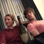 Zach Anner Instagram - Someday I’ll have to tell you the story of how @gilliangrassie got us a free bottle of @domperignonofficial in #KansasCity , but right now we’re just gonna drink it. 🥂🍾 #champagne #adventures Kansas City, Missouri