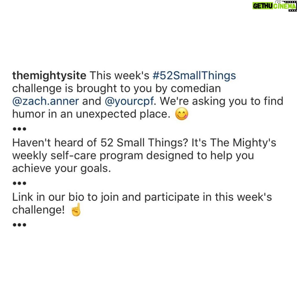 Zach Anner Instagram - ‪I’m a firm believer that if you look hard enough you can find humor in almost anything. But I want to hear from you! Give me your best stories of finding a silver lining of silliness in a sucky situation and join @themightysite ‘s #52SmallThings challenge. Link’s up in my bio this week! 🎭