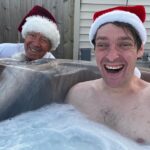 Zach Anner Instagram - Happy Hot Tub Holidays from my Grandpa and me! #merrychristmas