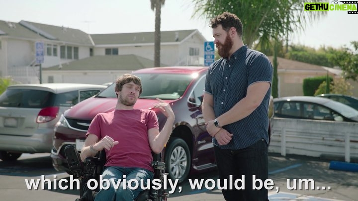 Zach Anner Instagram - @BraunAbility thinks it's important for you not to park in those blue stripey lines next to accessible spaces. But I've got plenty of other options! How would you handle this situation? #DriveForInclusion #Sponsored