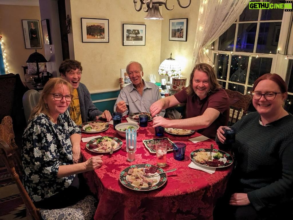 Zach Anner Instagram - Happy holidays from my weird family to yours! And a special shout out to my 90-year-old grandpa, who drove from South Carolina (in one day!) to be with us on Christmas! He wants you all to know that the traffic was a lot better than the last time he came up. So grateful for the time we all have together!