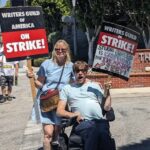 Zach Anner Instagram - We know it's about to get real when Moms start joining the picket line! #wgastrong #sagaftrastrong