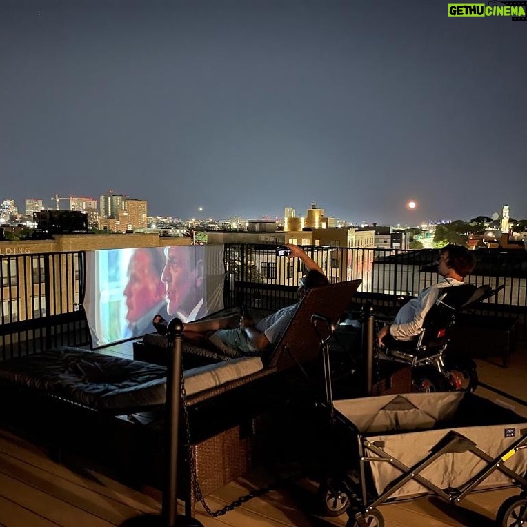 Zach Anner Instagram - When you have a rooftop with a view like this in Boston, of course you watch The West Wing. Missing @thepreparedmind and @ckratl already.