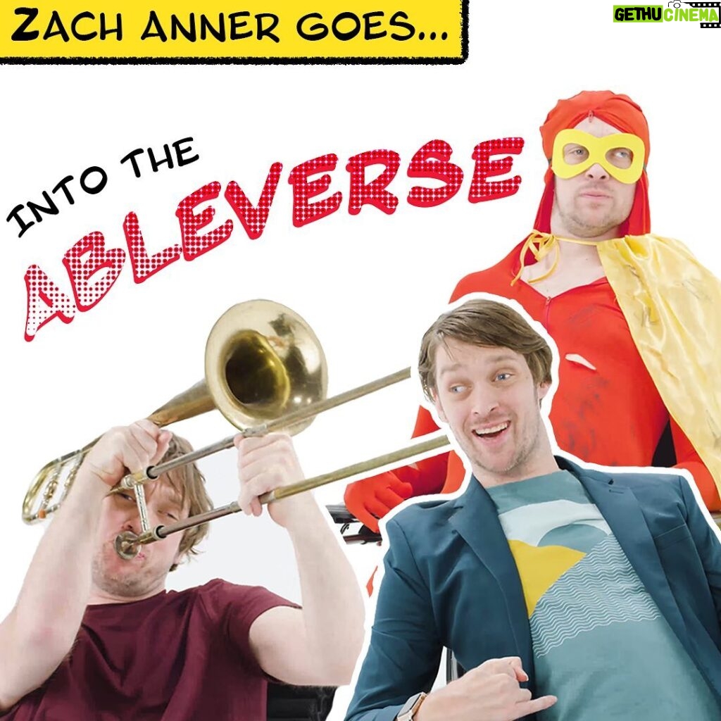 Zach Anner Instagram - New Video is LIVE! Link in bio. So proud to be spreading the word about a program I genuinely think can change a lot of lives. Plus, I got to dress up as a superhero and eat donuts. Hope you have as much fun watching this one as all three of me had making it. Let me know which "Zach" was your favorite in the comments! #sponsored #IntoTheABLEverse #ABLEforAll #DisabilityPride