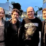 Zach Gilford Instagram - With Willia Fitzgerald, Michael Fimognari, and Zach Gilford on set of THE FALL OF THE HOUSE OF USHER #thefallofthehouseofusher