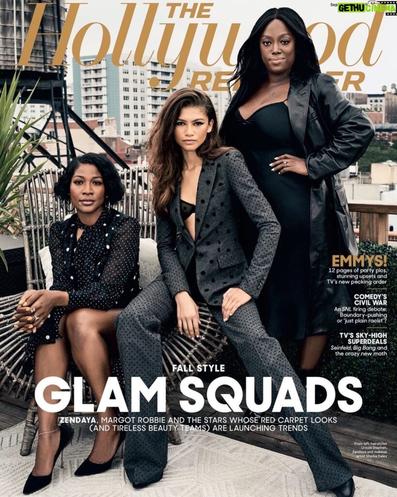 Zendaya Instagram - Thank you to @hollywoodreporter for having me and my gorgeous glam squad on your cover! @officialsheiks @ursulastephen