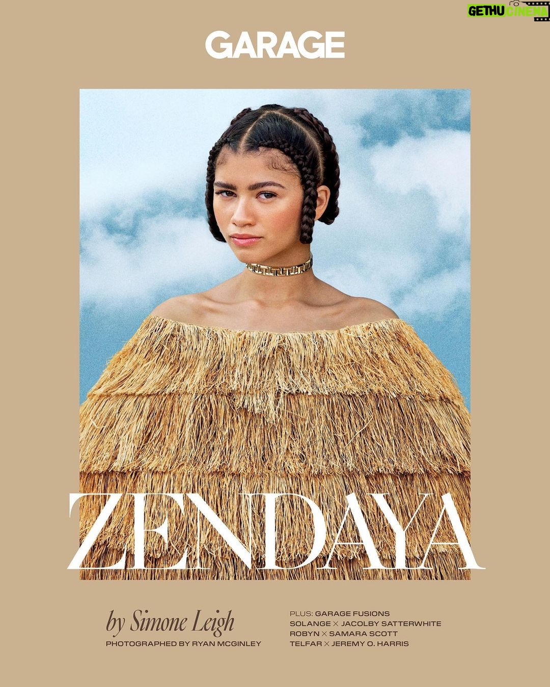 Zendaya Instagram - Thank you @garage_magazine For having me on your cover and to the extraordinary @simoneyvetteleigh for allowing me to be a part of your art. @ryanmcginleystudios @gabriellak_j @luxurylaw