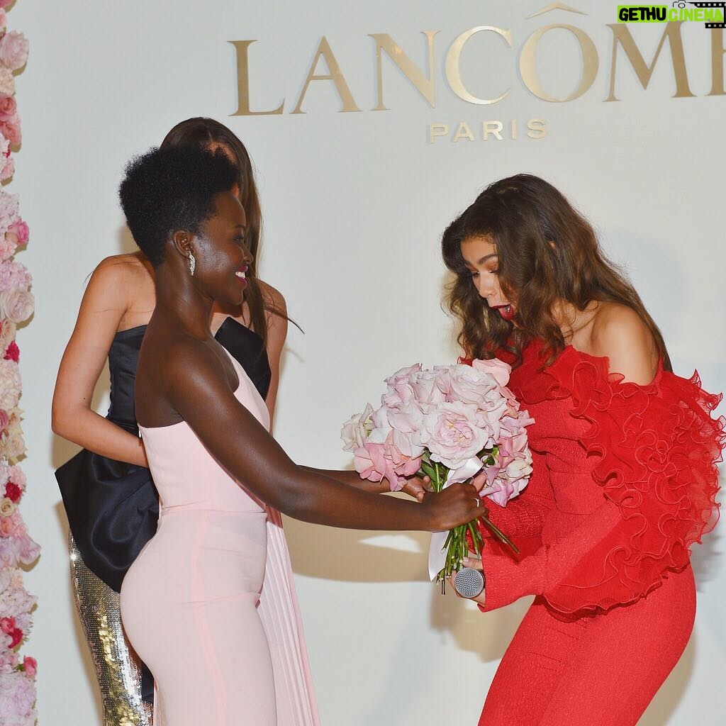 Zendaya Instagram - When the queen @lupitanyongo herself welcomes you to the family... @lancomeofficial 💕