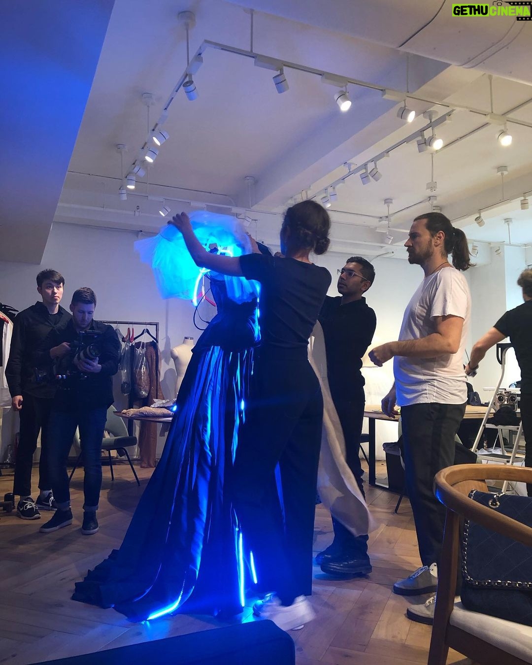 Zendaya Instagram - Underneath the magic. Thank you to all the very very smart people who somehow built and made this dress work💙