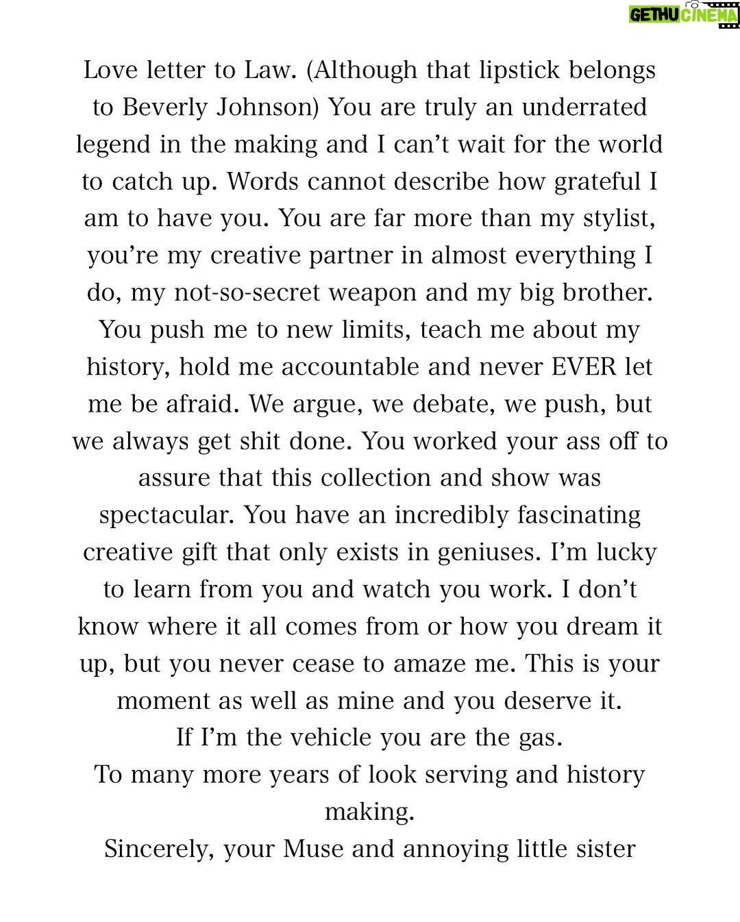 Zendaya Instagram - Dear @luxurylaw ....swipe for the rest✨