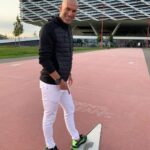 Zinedine Zidane Instagram - Very nice to visit @adidas HQ again. Thanks for the special welcome @adidasfootball ⚽