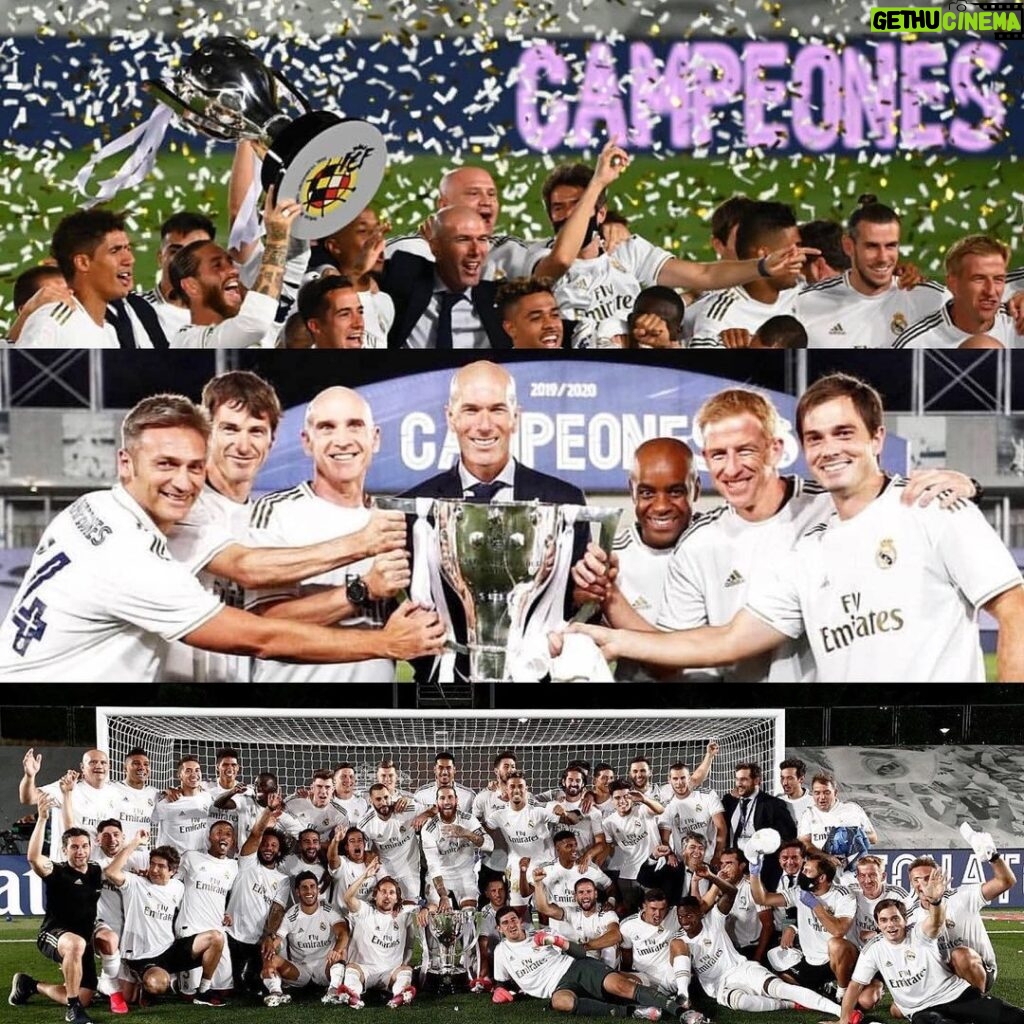 Zinedine Zidane Instagram - Campeones La Liga 2019/2020 🏆 ¡HALA MADRID!