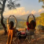 Zoya Afroz Instagram – Just two princesses on a picnic 🧺☕️💖⛰️🫶🏼✨ Kangra valley