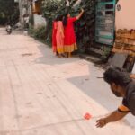 sathya sai krishnan Instagram - 🫣🫣🫣😂😂😂😂😂😂 diwali vibes🤩🤞🏻 #diwali #lights #colorfull