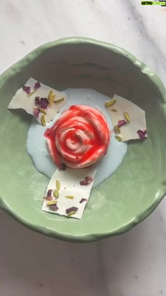 A. R. Rahman Instagram - Namaste New York. Our first dish is inspired by ROJA, in Tamil it means Rose or Sensitive. Our humble tribute to the first film - ROJA of maestro AR Rahman. @arrahman Candied Rose Petal Kulfi, Butterfly Pea Rabri, Kashmiri Rose & Pistachio Bark, Rose-Kewra Syrup. Timeless music to flavors of our heritage. 32 Days To Open @bungalowny New York, New York