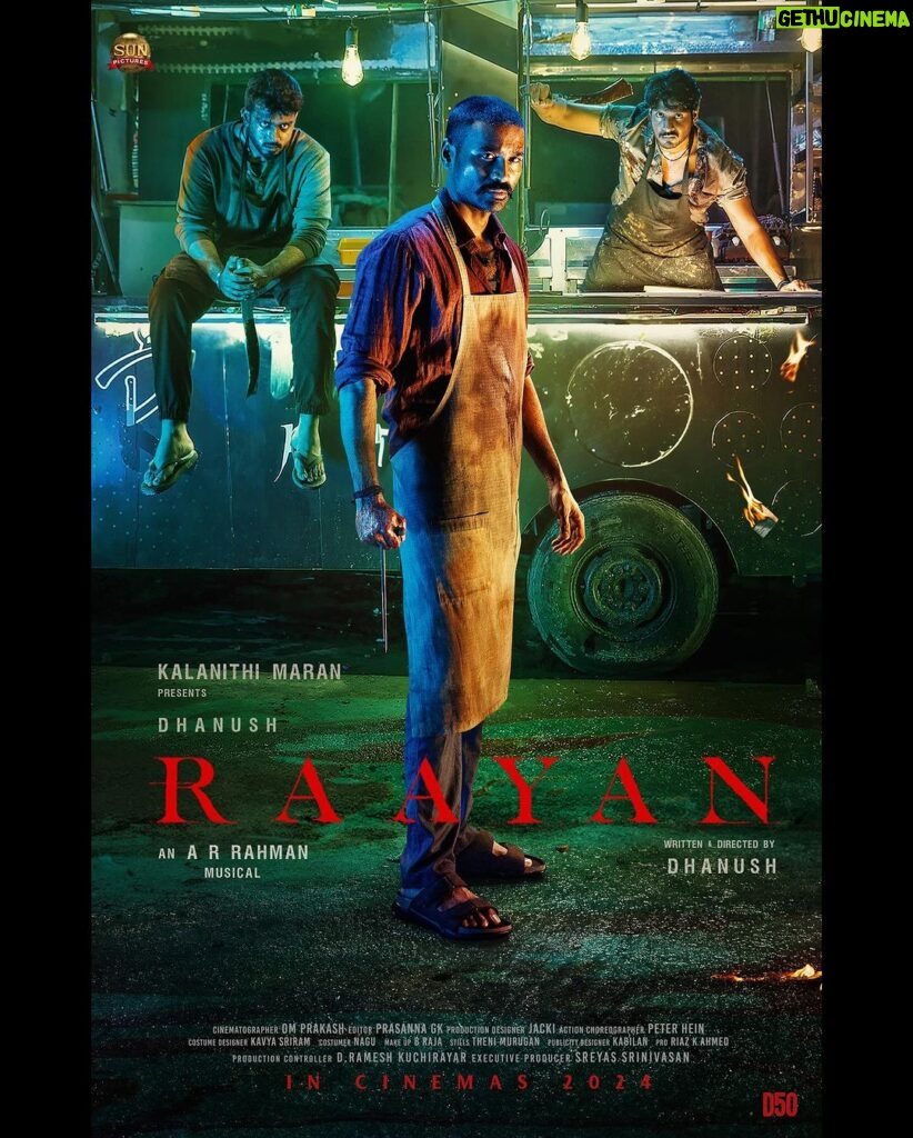 A. R. Rahman Instagram - #D50 is #Raayan 🔥 🎬 Written & Directed by @dhanushkraja