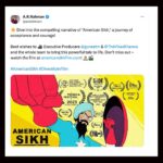 A. R. Rahman Instagram – Thank you Legend, Mentor & Friend for your support for AMERICAN SIKH FILM. 

Dear @arrahman you inspired so many generations to dream big globally & be true to our craft. You are our National Treasure. 🙏🏽❤️⭐️

Our short animated film is eligible for 96th Academy Awards now. 

Yours Truly, 
American Sikh Team