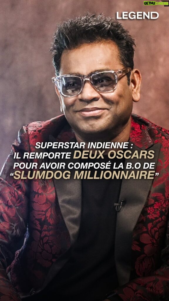 A. R. Rahman Instagram - Superstar indienne : il remporte deux oscars pour avoir composé la B.O de « Slumdog Millionaire » ⬆️ L’interview complète est disponible sur la chaîne YouTube de LEGEND 🔥 #legend #legendmedia #guillaumepley #arrahman