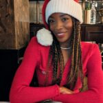 AJ Odudu Instagram – Seasons greetings!🎄🎉🎁
Loving being at home with my family, friends and Benji the dog 🐶🥰 Settee in My Pjs!