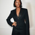 AJ Odudu Instagram - Suited up for the British Fashion Awards ✨ Wearing custom @danielwfletcher & @bulgari jewellery. . Styling @thomasgeorgewulbern Makeup @thembithems Hair @remilaide Pics @sofi.adams.photo #BFA #fashionawards Royal Albert Hall