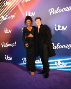 AJ Odudu Instagram - We were live at the @itv Palooza last night, please do not swurrr! ☺️ I had so much fun hosting it alongside my good friend @tomindeed What a treat! 💫✨ Theatre Royal Drury Lane