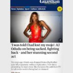 AJ Odudu Instagram - @guardiang2 Cover Girl 💃🏿 Thanks for the feature & team effort darlings. Swipe for a very happy face. 😁 Shot by: @sofi.adams.photo ✨ Words by: @elle_hunt ✨