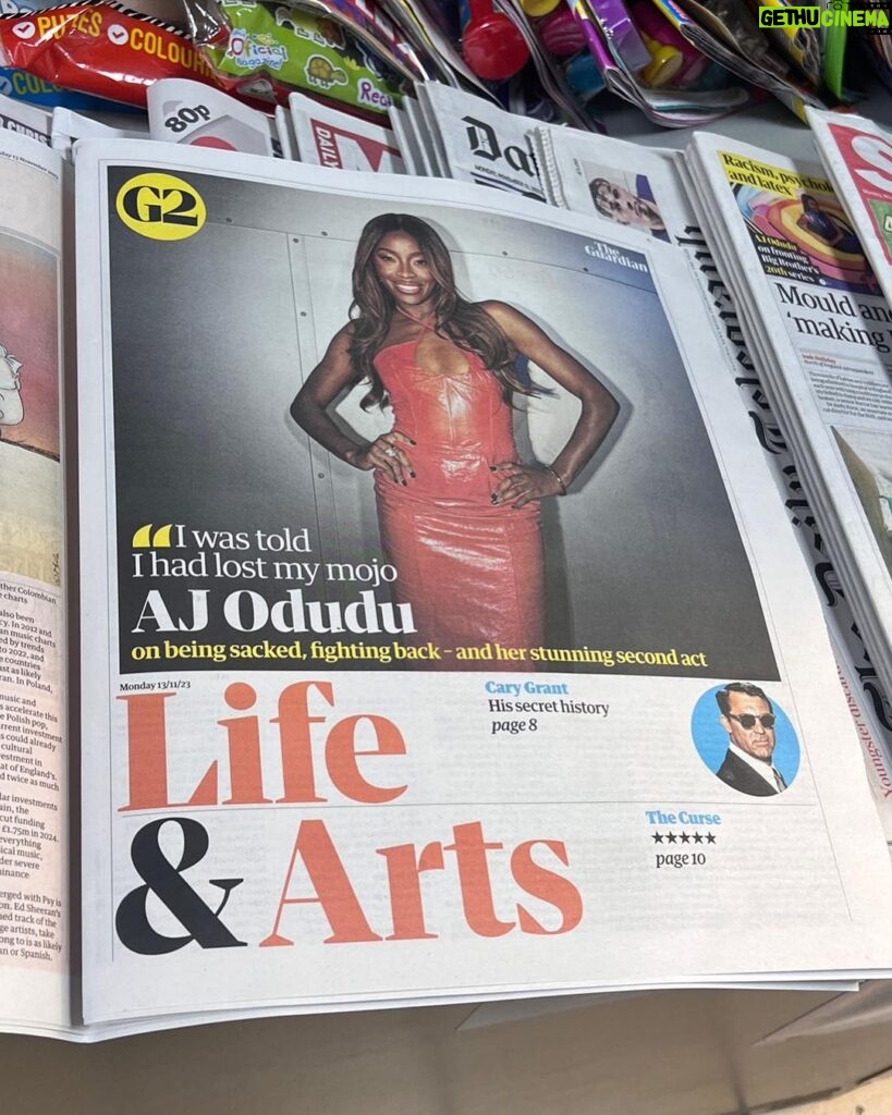 AJ Odudu Instagram - @guardiang2 Cover Girl 💃🏿 Thanks for the feature & team effort darlings. Swipe for a very happy face. 😁 Shot by: @sofi.adams.photo ✨ Words by: @elle_hunt ✨