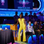 AJ Odudu Instagram - Wearing a Deeper Shade of Yellow on BBUK Late & Live last night💛 Double eviction tonight, who’s getting the cheers? . @bbuk @itvxofficial #bbuk The Big Brother House