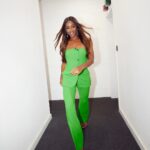 AJ Odudu Instagram – Green light! 💚
Jumpsuit is @karenmillen and I was Late & Live in it last night. 
🥰✨

@BBUK @itvxofficial #BBUK The Big Brother House