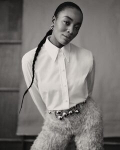 AJ Odudu Instagram - With megawatt glamour and a million-dollar smile, @AJOdudu is the new queen of reality TV – with the backstory to match. “Someone asked me once what it was like being a Black female coming up in the industry,” she tells @KerryMcDermott in the February 2024 issue of @BritishVogue. “I was like, ‘Oh my gosh, being Black was not even the hardest thing.’” Click the link in bio to read the interview, and see the full story in the new issue, on newsstands now. #AJOdudu photographed by @BenWellerStudio and styled by @Jessica_Gerardi, with hair by @Am_Stagrams, make-up by @BeccaWordingham, nails by @TrishLomax, set design by @JoshStovell and production by @_The.Curated.