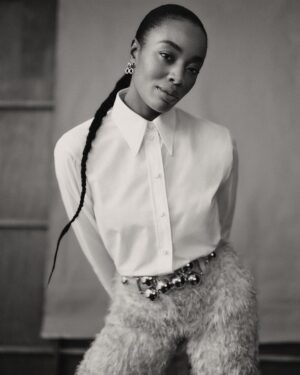 AJ Odudu Instagram - With megawatt glamour and a million-dollar smile, @AJOdudu is the new queen of reality TV – with the backstory to match. “Someone asked me once what it was like being a Black female coming up in the industry,” she tells @KerryMcDermott in the February 2024 issue of @BritishVogue. “I was like, ‘Oh my gosh, being Black was not even the hardest thing.’” Click the link in bio to read the interview, and see the full story in the new issue, on newsstands now.

#AJOdudu photographed by @BenWellerStudio and styled by @Jessica_Gerardi, with hair by @Am_Stagrams, make-up by @BeccaWordingham, nails by @TrishLomax, set design by @JoshStovell and production by @_The.Curated.