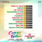 Aadi Saikumar Instagram - ❤️ do watch #crazyfellow getting positive feedback 👋