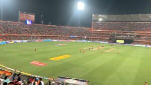 Aadi Saikumar Instagram - Lovely atmosphere for yesterday match at uppal well played @sunrisershyd 🧡