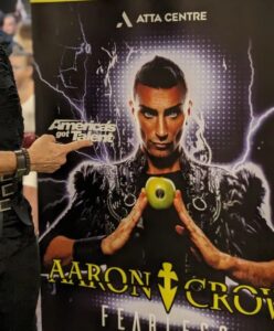 Aaron Crow Instagram - Looking forward to an exciting couple of days. Come see us my full evening show at the Atta center - Riga !! ATTA Centre