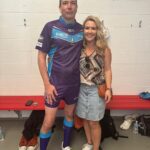 Abby Coleman Instagram - Always impressed that you put yourself forward for these things @stavb105 Having never played NRL before and now playing with and against the NRL greats for a good cause! You never drop the ball (actually you did a few times in the game) helping out charities! You were brilliant Stav! Well played @carlwebbfoundation ❤️❤️ Kayo Stadium