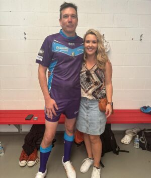 Abby Coleman Instagram - Always impressed that you put yourself forward for these things @stavb105 Having never played NRL before and now playing with and against the NRL greats for a good cause! You never drop the ball (actually you did a few times in the game) helping out charities! You were brilliant Stav! Well played @carlwebbfoundation ❤️❤️