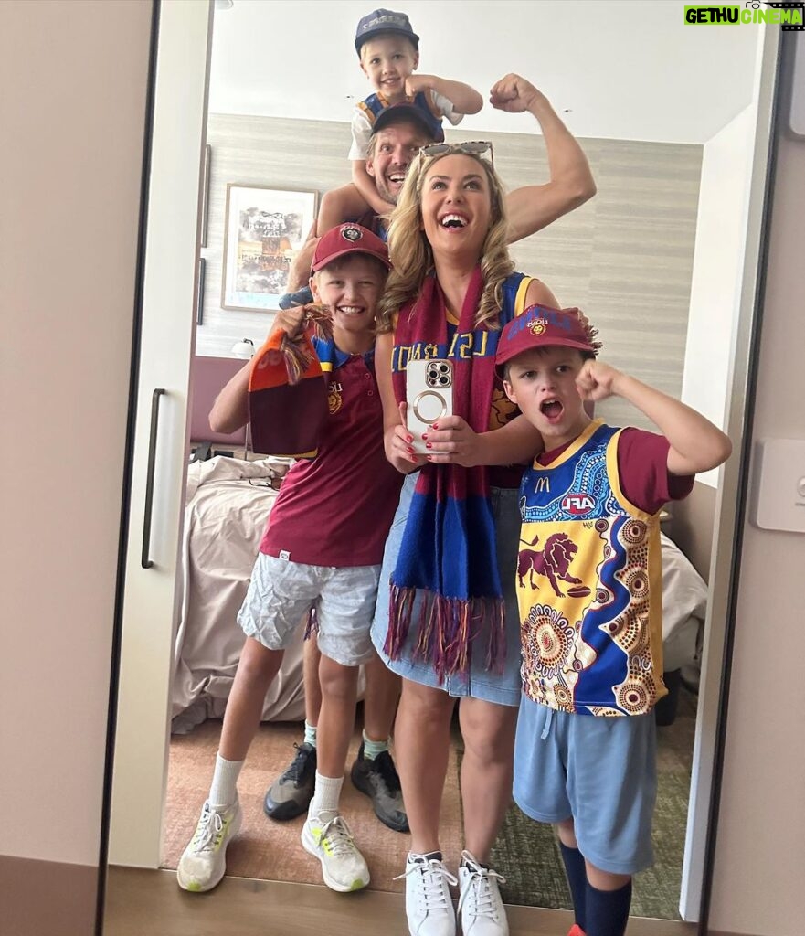 Abby Coleman Instagram - Dream Come true to have our @brisbanelions in the grand final after 19 years!!! We promise we will cheer loud for every supporter who can’t be at the MCG. ❤️ you @brisbanelions #golions🦁 Melbourne, Victoria, Australia