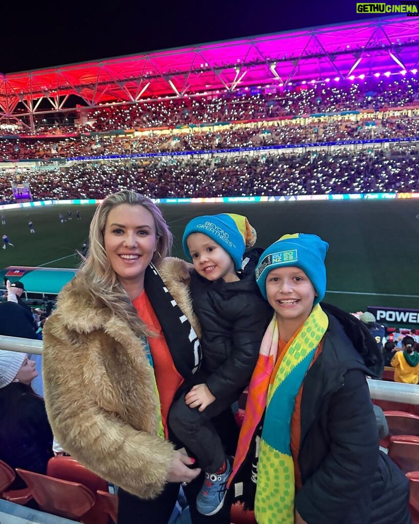 Abby Coleman Instagram - The boys and I have been looking forward to watching history in the making at the FIFA Women’s World Cup right here in Brisbane. The largest sporting event of the year did not disappoint! It’s Epic! There are a further 7 matches being played at Brisbane Stadium between now and August 19 so try and get along as there are still some tickets available @queensland @visitbrisbane @fifawomensworldcup #FIFAWWC #EnglandvsHaiti #ThisIsQueensland #VisitBrisbane #sponsored Brisbane, Queensland, Australia