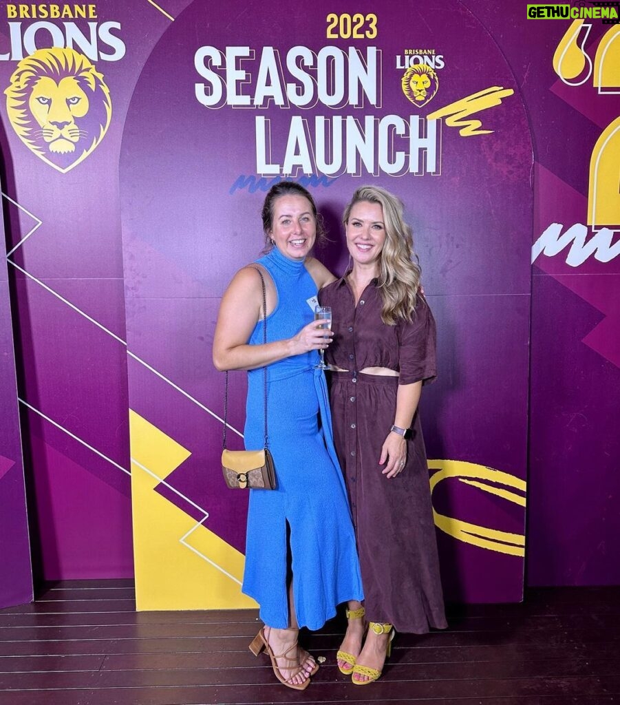 Abby Coleman Instagram - Colours on brand for 2023 @brisbanelions season launch! Pumped for this year!!! #golions Kangaroo Point, Queensland