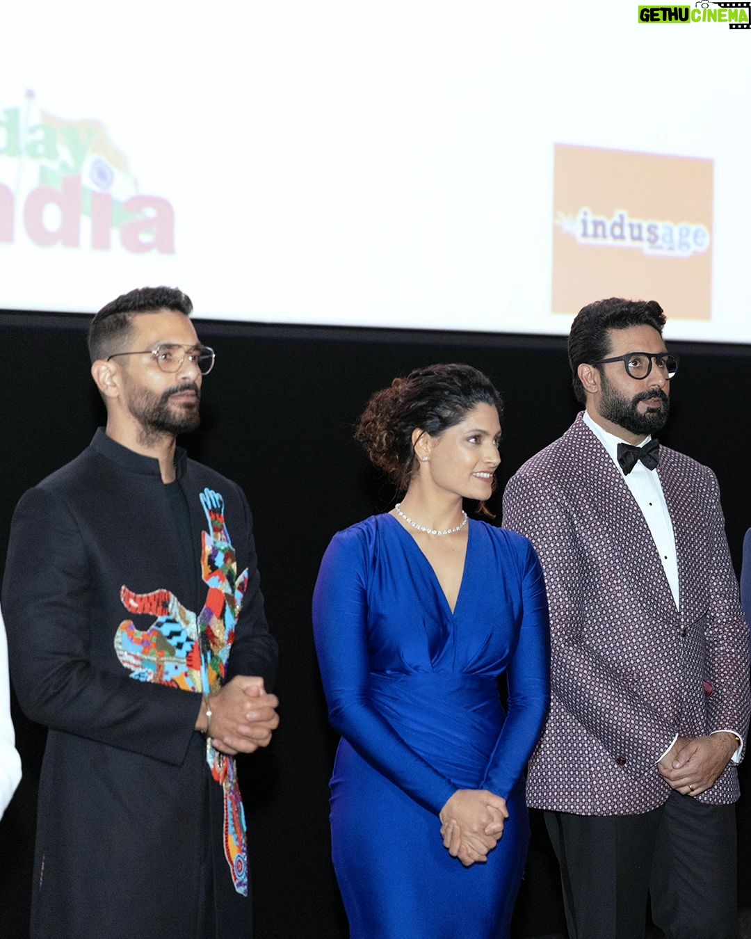 Abhishek Bachchan Instagram - Last night, #Ghoomer had its world premiere at the Indian Film Festival of Melbourne. The love and reception from the audience left me deeply grateful. Can't wait to show you all the magic of Ghoomer on 18th August. ππΌπ€ πΈ: @ankitapatel.photography @iffmelbourne #TeamGhoomer #IFFM2023 #GhoomerInMelbourne