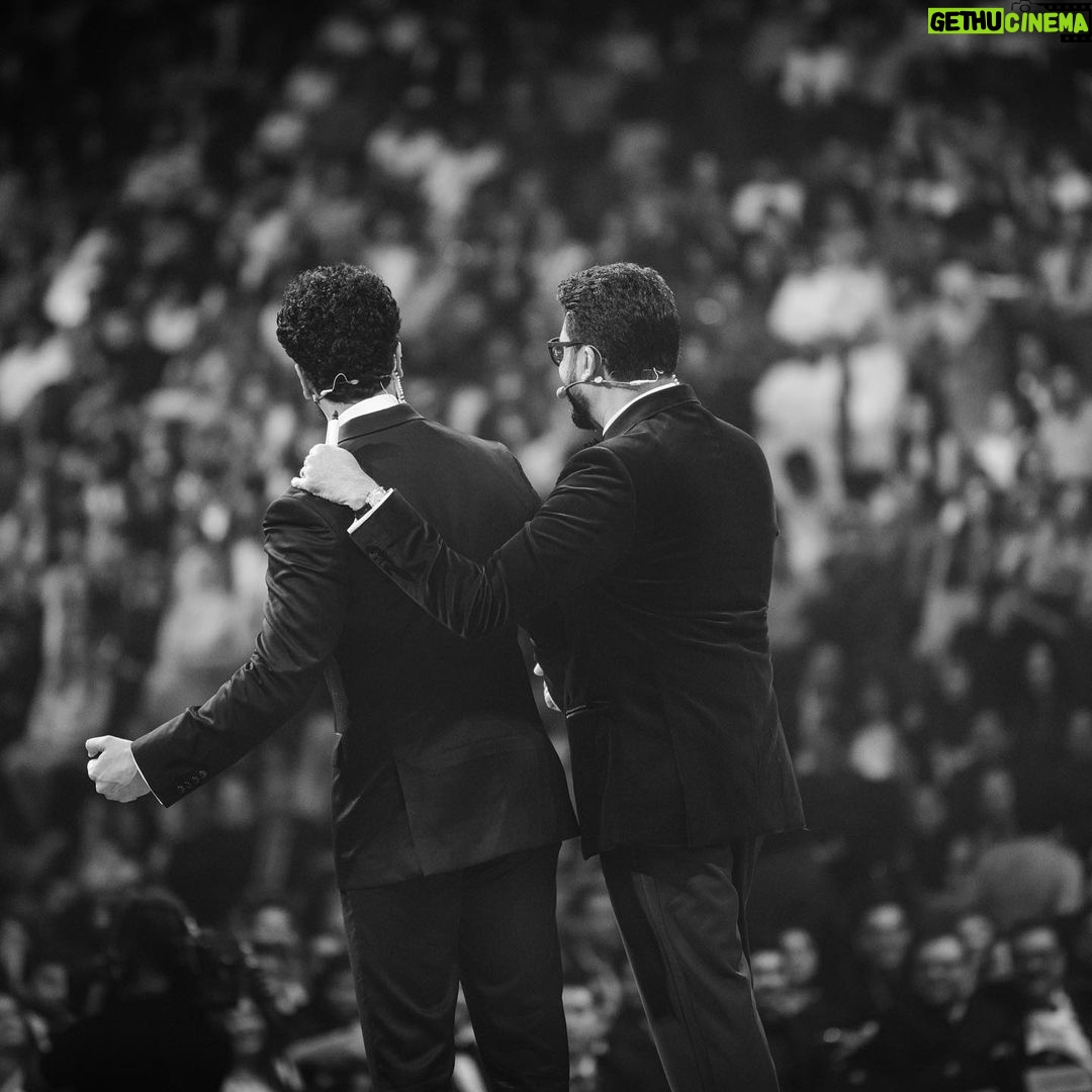 Abhishek Bachchan - 129.6K Likes - A bit of a #photodump from scenes from the backstage of the IIFA awards 2023 in Abu Dhabi. Captured beautifully by my friend @khamkhaphotoartist
Hope you enjoyed the show. Big thank you to my Wizcraft family for putting together a memorable event. A super writing squad @rumifiedritika @abbasdalal and the rest of the gang. @nikitajaisinghani for making me look the part. To the many shots of espresso for keeping me going and last but certainly not the least to my brother @vickykaushal09 for being such a cool, dignified, fun, sporting and general ace of a co-host. I’d do this dance with you anytime again, veeré!