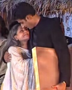 Abhishek Bachchan Instagram - Not the best photo, I know. But, the emotion is loud and clear!! To the first and everlasting love of any child….Ma! Happy birthday, Ma. I love you. This is a photo from my first official public function as an actor. The music launch of my first film, Refugee. I hope I continue to give her reason to be proud of me.