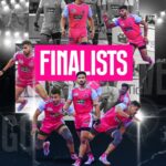Abhishek Bachchan Instagram – 💪🏽
So proud of this team. Finalists!!
Let’s go!!!
@jaipur_pinkpanthers 
#vivoprokabaddi #topcats #JaipurPinkPanthers @prokabaddi