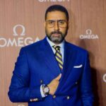 Abhishek Bachchan Instagram - It’s always a pleasure to spend time with my @omega family! Over the weekend in Delhi for the #OmegaGolfTrophy Loving my new Aqua Terra Master chronometer worldtimer. It’s a thing of beauty! Also, to my people at @herringboneandsui for, as always, making me look great ( if I may say so 😉), thank you. #omegawatches #natostraps #aquaterra #titanium #seamaster300 @nikitajaisinghani 🤗 India
