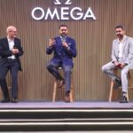 Abhishek Bachchan Instagram - It’s always a pleasure to spend time with my @omega family! Over the weekend in Delhi for the #OmegaGolfTrophy Loving my new Aqua Terra Master chronometer worldtimer. It’s a thing of beauty! Also, to my people at @herringboneandsui for, as always, making me look great ( if I may say so 😉), thank you. #omegawatches #natostraps #aquaterra #titanium #seamaster300 @nikitajaisinghani 🤗 India