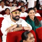 Abhishek Bachchan Instagram - The joy of sharing smiles with these kids after watching #Ghoomer together was priceless. 🤗 @bookasmileindia @saiyami