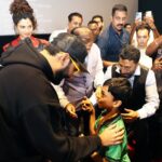 Abhishek Bachchan Instagram - An unforgettable day spent with these specially-abled kids, witnessing their priceless reactions during a special screening of #Ghoomer. Grateful for this heartwarming experience. 🤗🙏🏼 @bhamlafoundation #RBalki @saiyami @angadbedi
